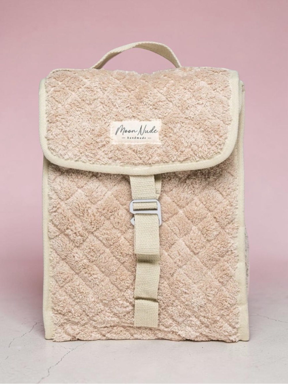 Moon Nude Plush Quilted Nude Lunch,  Snack or even cosmetic Handmade Carry Tote